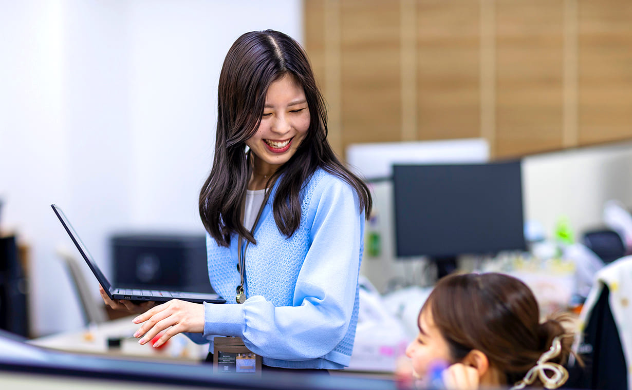「自分にも、こんなことができるかも」と自由に発想し、行動できる企業風土。